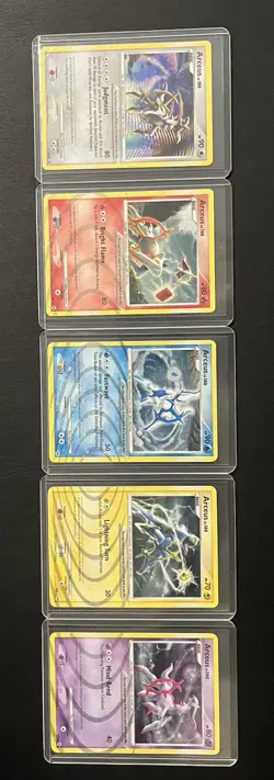 Nintendo Pokemon TCG Arceus Card Lot (5 Basic Cards, 2009, English) - Image 1