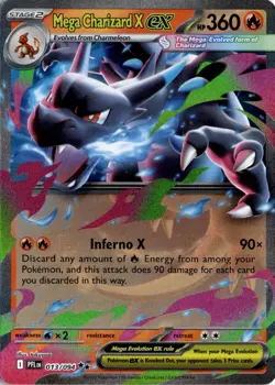 Mega Charizard X ex - 013/094 ME02: Phantasmal Flames Pokemon Card TCG - Image 1