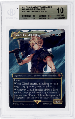 2025 Magic the Gathering Final Fantasy Commander Cloud Ex Soldier BGS 10 - Image 1