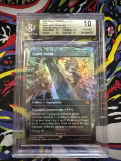MTG Final Fantasy Buster Sword Borderless Foil BGS 10 - Image 1