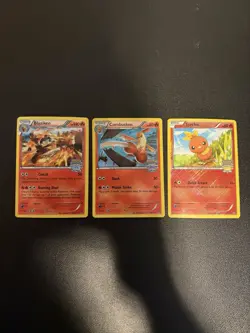 Pokemon Blaziken Combusted Torchic 14/111 National, States and City Stamps - Image 1