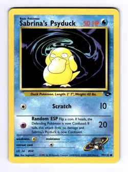 Sabrina's Psyduck Gym Challenge #099 (2000) Common NM Pokemon - Image 1