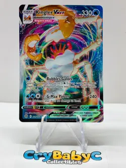 Pokemon Kingler VMAX 029/172 Brilliant Stars Sword & Shield ULTRA RARE - Image 1