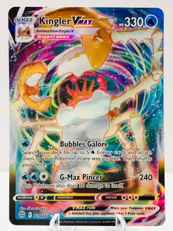 Pokemon Kingler VMAX 029/172 Brilliant Stars Sword & Shield ULTRA RARE - Image 2