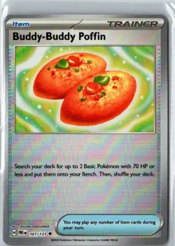 Buddy-Buddy Poffin (Poke Ball Pattern) Prismatic Evolutions 101/131 NM Pokemon - Image 1