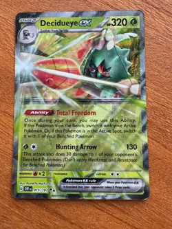 Decidueye EX 015/197 - Obsidian Flames - Pokemon Card - Near Mint. FREEPOST - Image 1