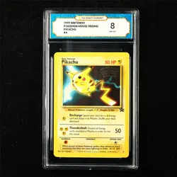 TQG 8 NM-MT 1999 Pokemon ENG Pikachu #4 PROMO - Image 1
