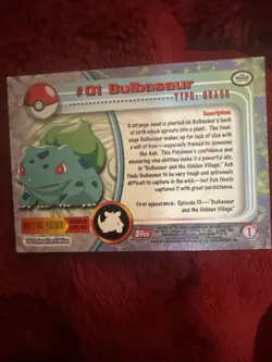 Topps Pokemon Bulbasaur #01 2000 TV Animation Edition Non Holo - Image 4