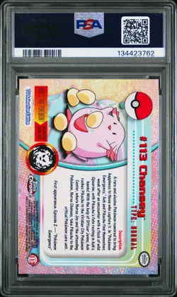 2000 Topps Chrome Pokemon T.V. #113 Chansey Pokemon T.V. PSA 9 - Image 2