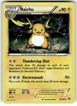 Raichu XY - BREAKthrough Cracked Ice Holo Rare Pokemon Lightly played - Image 1