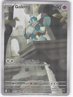 Pokemon Golett - Illustration Rare SV11 Black Bolt 122/086 NM - Image 1
