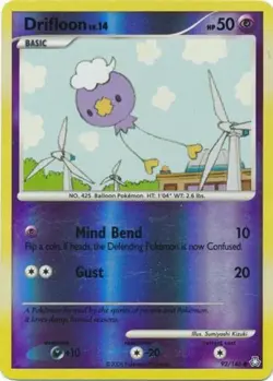 Moderately Played, English - 1 x Pokemon Drifloon - 92/146 - Common - Reverse Ho - Image 1