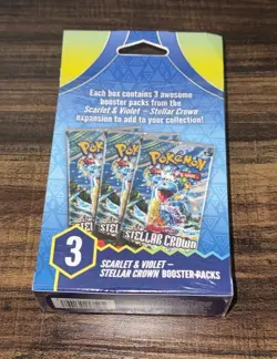 Pokemon Scarlet & Violet Stellar Crown 3 Booster Pack Box New Factory Sealed - Image 2