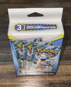 Pokemon Scarlet & Violet Stellar Crown 3 Booster Pack Box New Factory Sealed - Image 5