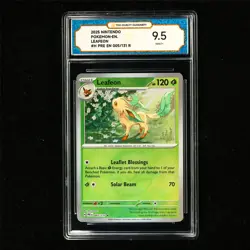TQG 9.5 MINT+ 2025 Pokemon ENG Leafeon 005/131 R - Image 2
