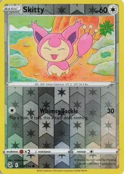 Skitty Reverse Holo Common – SWSH08: Fusion Strike #210/264 Pokemon TCG - Image 1