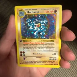 Pokemon TCG Machamp Holo Rare 1st Edition Base Set 8/102 - Image 1