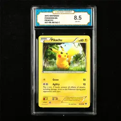 TQG 8.5 NM-MT+ 2015 Pokemon ENG Pikachu 48/162 C - Image 1