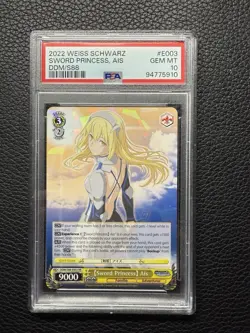 Weiss Schwarz DanMachi Sword Princess, Ais Wallenstein PSA 10 Cracked Ice FoilRR - Image 1