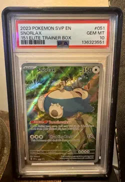 Pokemon TCG Snorlax #51 Scarlet & Violet 151 Promo Card PSA 10 Gem Mint - Image 1
