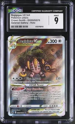 CGC 9 Regigigas VSTAR GG55/GG70 Galarian Gallery Crown Zenith Pokemon Card - Image 1