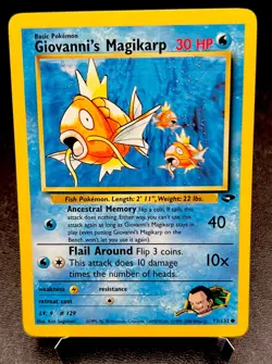 Giovanni's Magikarp 73/132 LP Unlimited Gym Challenge Pokemon Card! - Image 1