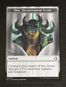 MTG Lorwyn Eclipsed Elk/Emblem-Oko, Shadowmoor Scion Token 0002/0012 NM - Image 2