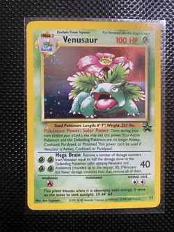 Pokemon TCG Venusaur WoTC Black Star Promo Holo 🍭 NICE SWIRL 🍭 - Image 1