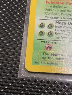Pokemon TCG Venusaur WoTC Black Star Promo Holo 🍭 NICE SWIRL 🍭 - Image 4