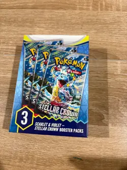 Pokemon TCG Scarlet & Violet Stellar Crown Booster Packs Bundle Factory Sealed - Image 1