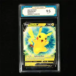 TQG 9.5 MINT+ 2022 Pokemon ENG Pikachu V SWSH198 Promo - Image 2