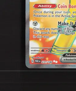 Gholdengo ex 231/182 Paradox Rift Full Art Ultra Rare Holo Pokemon Card NM - Image 5