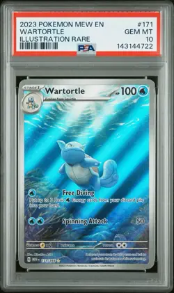 🔥PSA 10 🔥 2025 Pokemon 151 WARTORTLE 171/165 English MEW Illustration Rare 📈 - Image 1