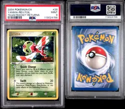 PSA 9 2004 POKEMON EX TEAM ROCKET RETURNS #28 YANMA REVERSE HOLO - Image 3