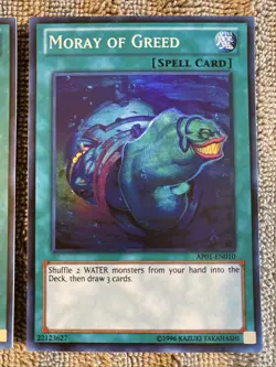 Yugioh Moray Of Greed AP01-EN010 Super Rare NM x2 - Image 3