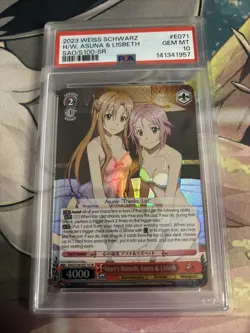 Weiss Schwarz Asuna & Lisbeth PSA 10 English SR SAO/S100-E071 - Image 1