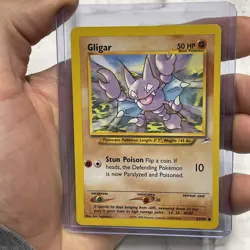 Pokemon WOTC Gligar 67/105 Neo Destiny UNLIMITED Common LP/NM Card Vintage TCG - Image 1