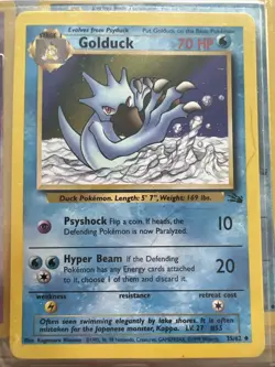 Pokemon TCG Golduck Fossil 1st Edition Uncommon Card 35/62 Regular 1999 - Image 1
