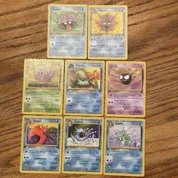 1st Edition Fossil 1999 Pokemon Card Lot 8 Cards Vintage WOTC - Image 1