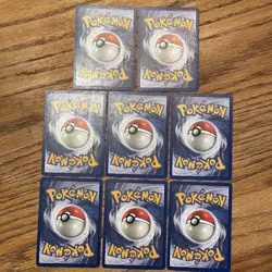 1st Edition Fossil 1999 Pokemon Card Lot 8 Cards Vintage WOTC - Image 2