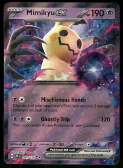 Pokemon Cards Mimikyu ex 069/159 Journey Together Double Rare NM - Image 1