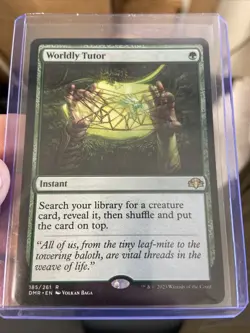 MTG Worldly Tutor Magic: The Gathering Card Dominaria Remastered - Image 1