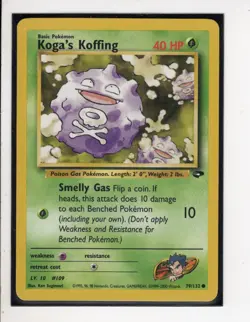 KOGA'S KOFFING GYM CHALLENGE SET POKEMON CARD 79/132 NM/M - Image 1