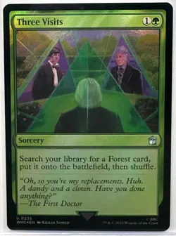 Three Visits, Doctor Who, Magic the Gathering, MTG, FOIL (235) - Image 1