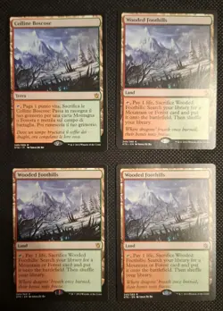 Magic The Gathering - 4x Wooded Foothills - Khans Of Tarkir - ENG ITA - NM - Image 1