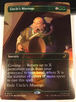 Uncle's Musings (Borderless) FOIL Avatar: The Last Airbender MTG Near Mint - Image 1