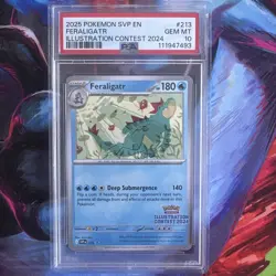 PSA 10 Pokemon - Feraligatr 2024 Illustration Contest Winner #213 SV Promo - Image 1