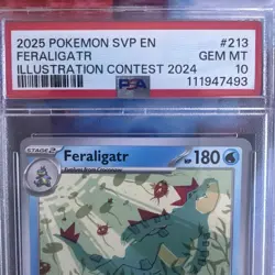 PSA 10 Pokemon - Feraligatr 2024 Illustration Contest Winner #213 SV Promo - Image 3