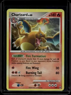 Pokemon TCG Charizard 1/99 Platinum Arceus Holo Rare HP - Image 1