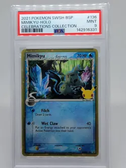 Mimikyu SWSH136 Pokemon Celebrations Promo PSA Mint 9 - Image 1